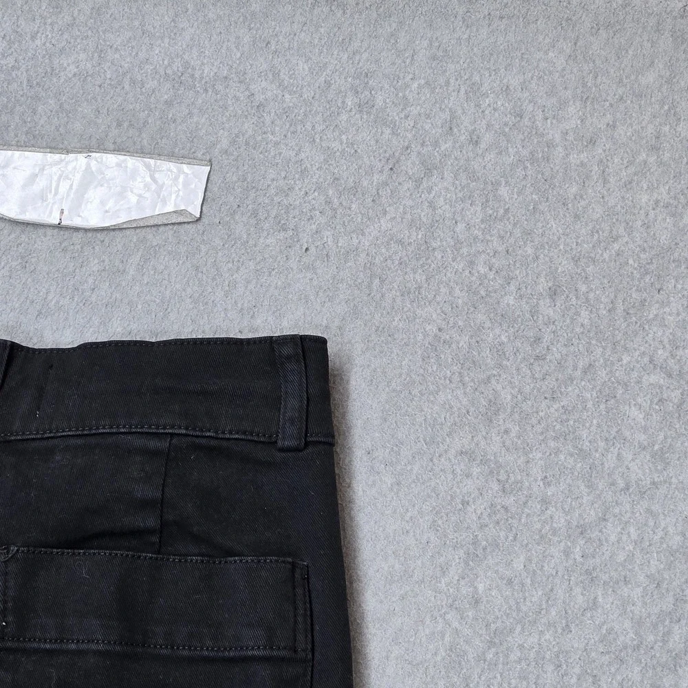 Everlane Women Pants 2 Black Twill Organic Cotton Taper Ankle 25